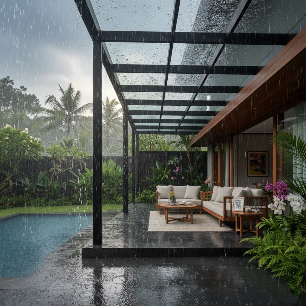 Tren Kanopi Kuat dan Elegan di Bali, Solusi Hunian Nyaman yang Tahan Cuaca Ekstrem 2025
