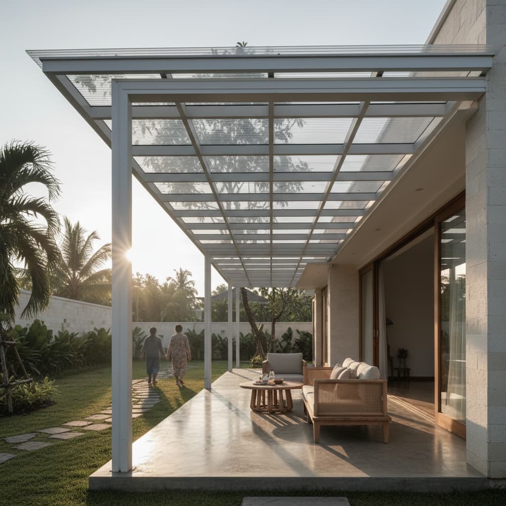 Pemasangan Kanopi uPVC Rumah